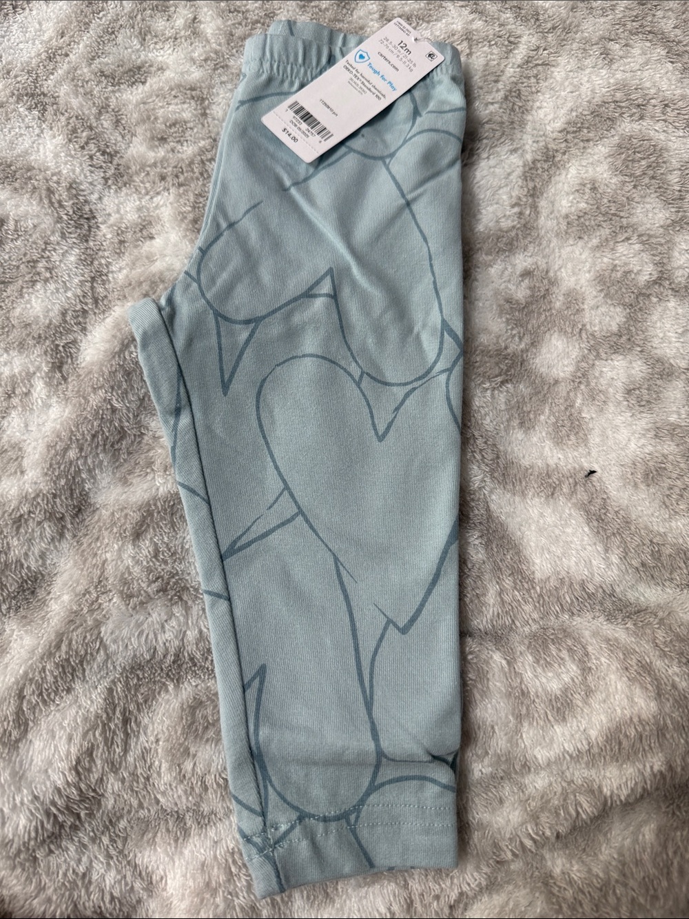 Carter's Light Blue Heart Print Leggings